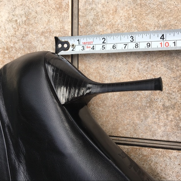 Sebastian black leather pointed toe heeled boots - Picture 8 of 14